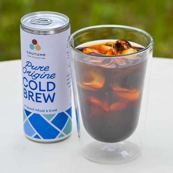 Cold Brew Bio |Café noir glacé | Pack de 12 canettes