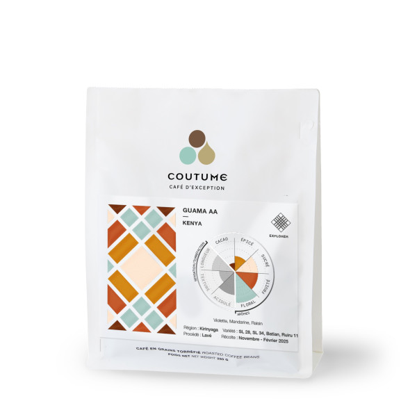 Café en grains ou moulu Kenya | Guama AA 250g