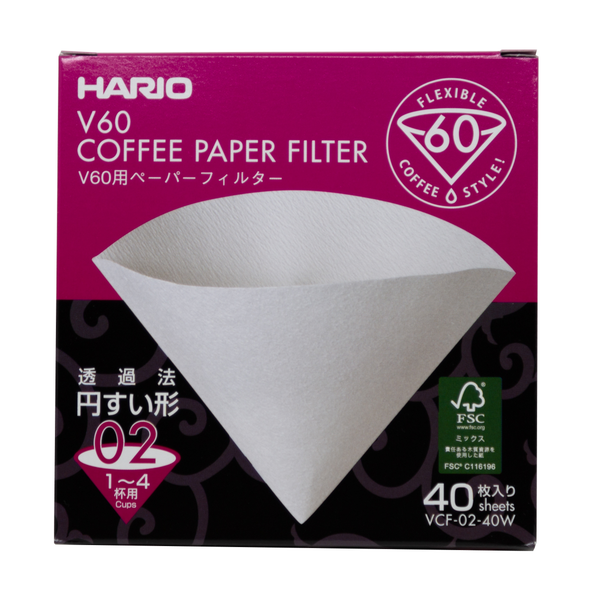 HARIO V60 café filtre en papier pour 1-4 tasses VCF-02-100W 100 feuilles 1/2/4/6 Sacs 
