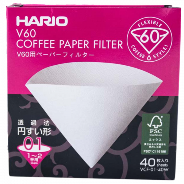 Filtres papier conique Hario pour V60 01